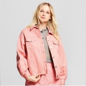Who what wear Pink Denim Jacket Medium